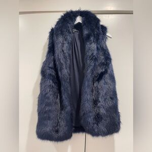 Women’s Faux Fur Blue Vest